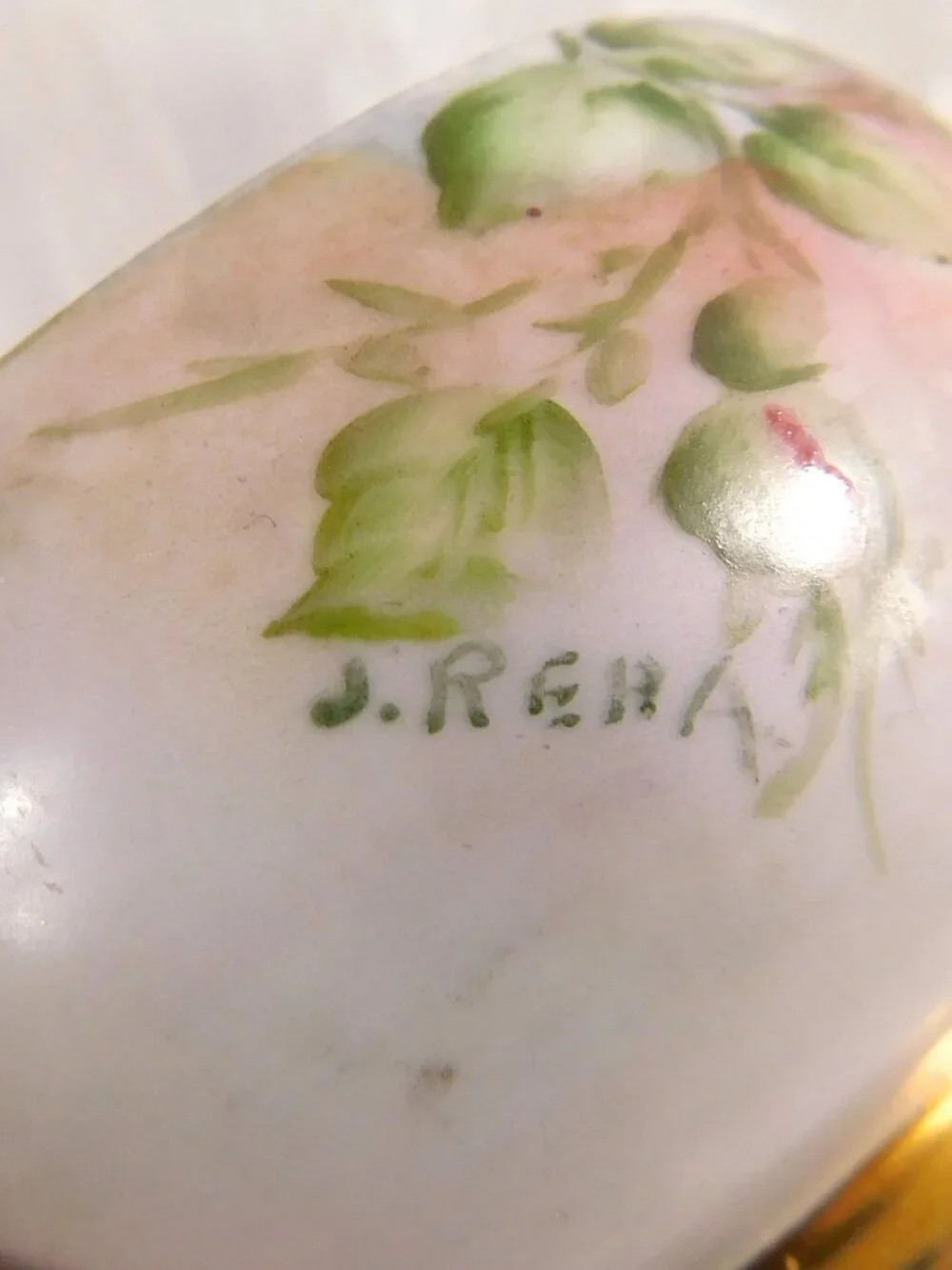 Hutschenreuther Signed Footed Covered Trinket Dish # 26840